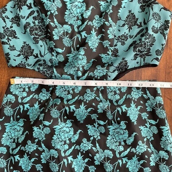 Anthropologie x Hutch Floral Jacquard Cut Out Mini Dress NWT‎ - Size 4 - Picture 14 of 16